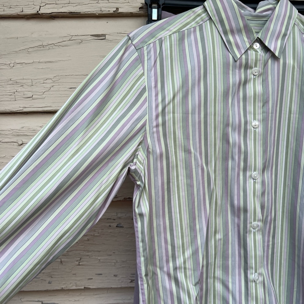 Pendleton Pinstriped Virgin Wool Purple Slacks Of… - image 5